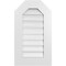 Ekena Millwork Octagonal Top Surface Mount PVC Gable Vent: Functional, w/ 3-1/2"W x 1"P Standard Frame, 16"W x 28"H GVPOT16X2801SF - alternate 1
